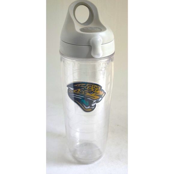 TERVIS TUMBLER-JACKSONVILLE JAGUARS-Clear-Snap Back Top-Holds 24 oz - Picture 1 of 14